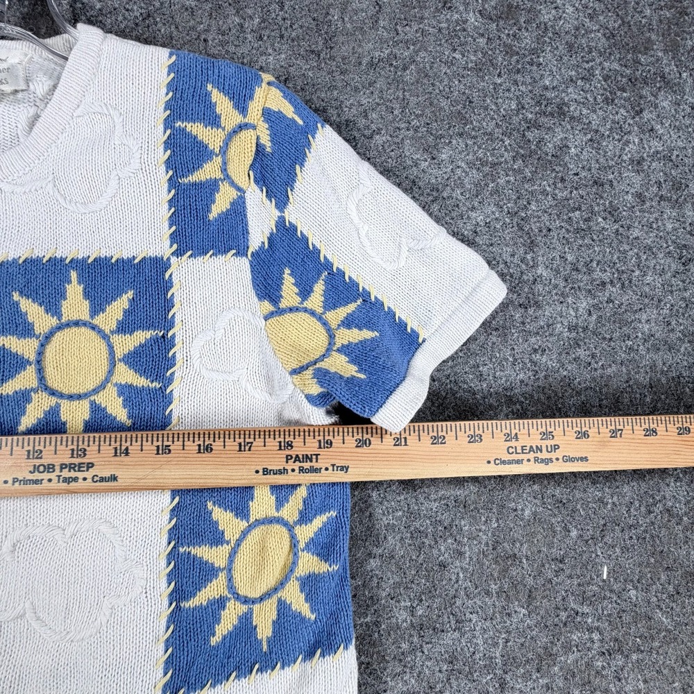 Christopher & Banks Cardigan Sweater Womens M Blue White Cloud Hand Embroidered - Picture 12 of 16